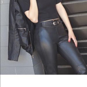Black Leather Jeans